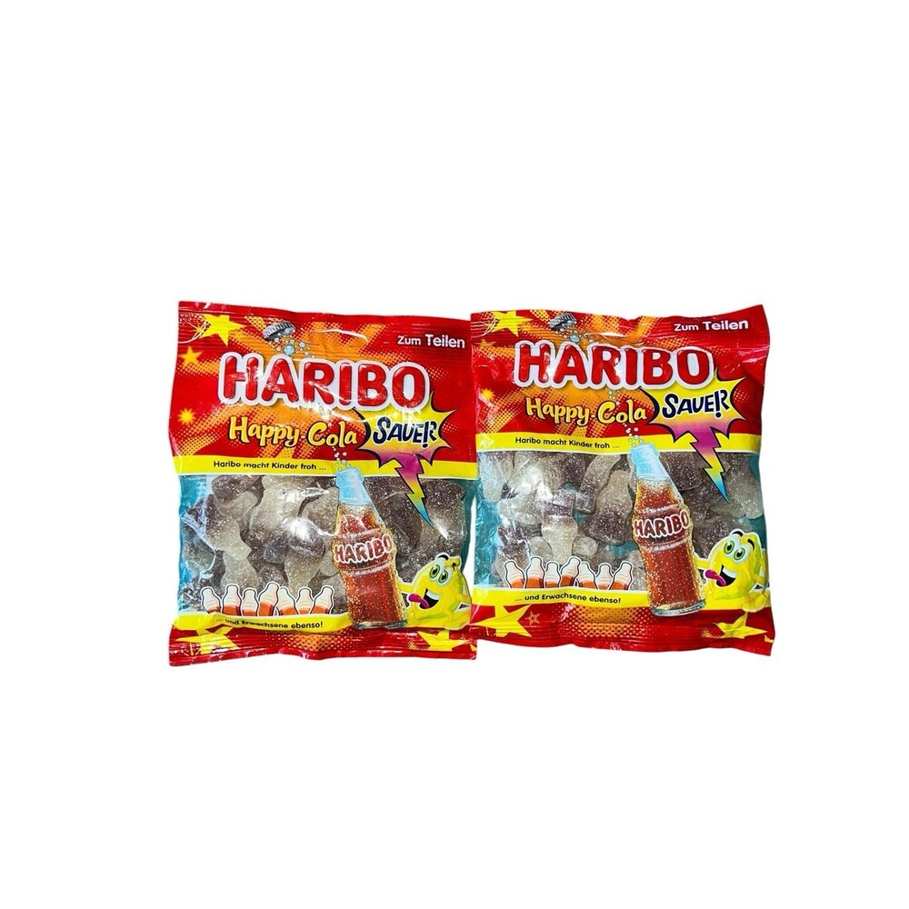 Haribo Austria Happy Cola Sauer Lot Of 2 175g Bags Exp 12/2026